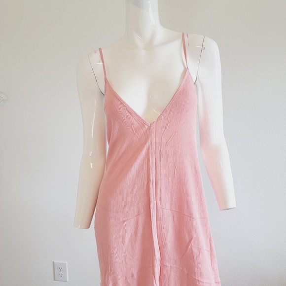 NWT Treasure & Bond Coral Pink Spaghetti Strap Maxi Dress Swim Cover Up Sz XL - Picture 3 of 10